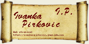 Ivanka Pirković vizit kartica